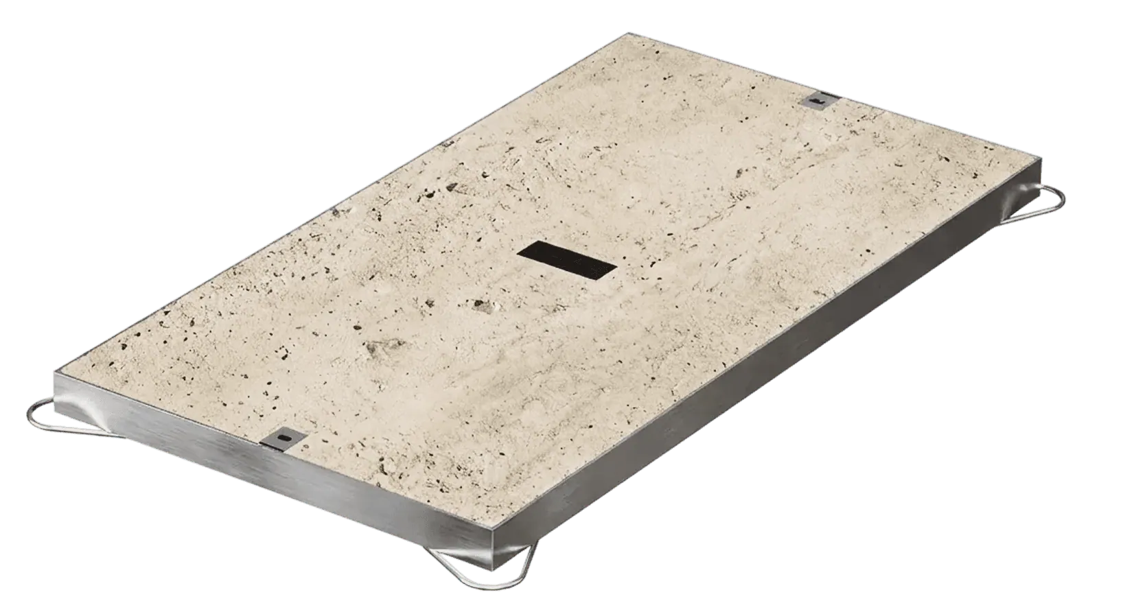 CommsBOX® concrete infill cover in a galvanised steel frame