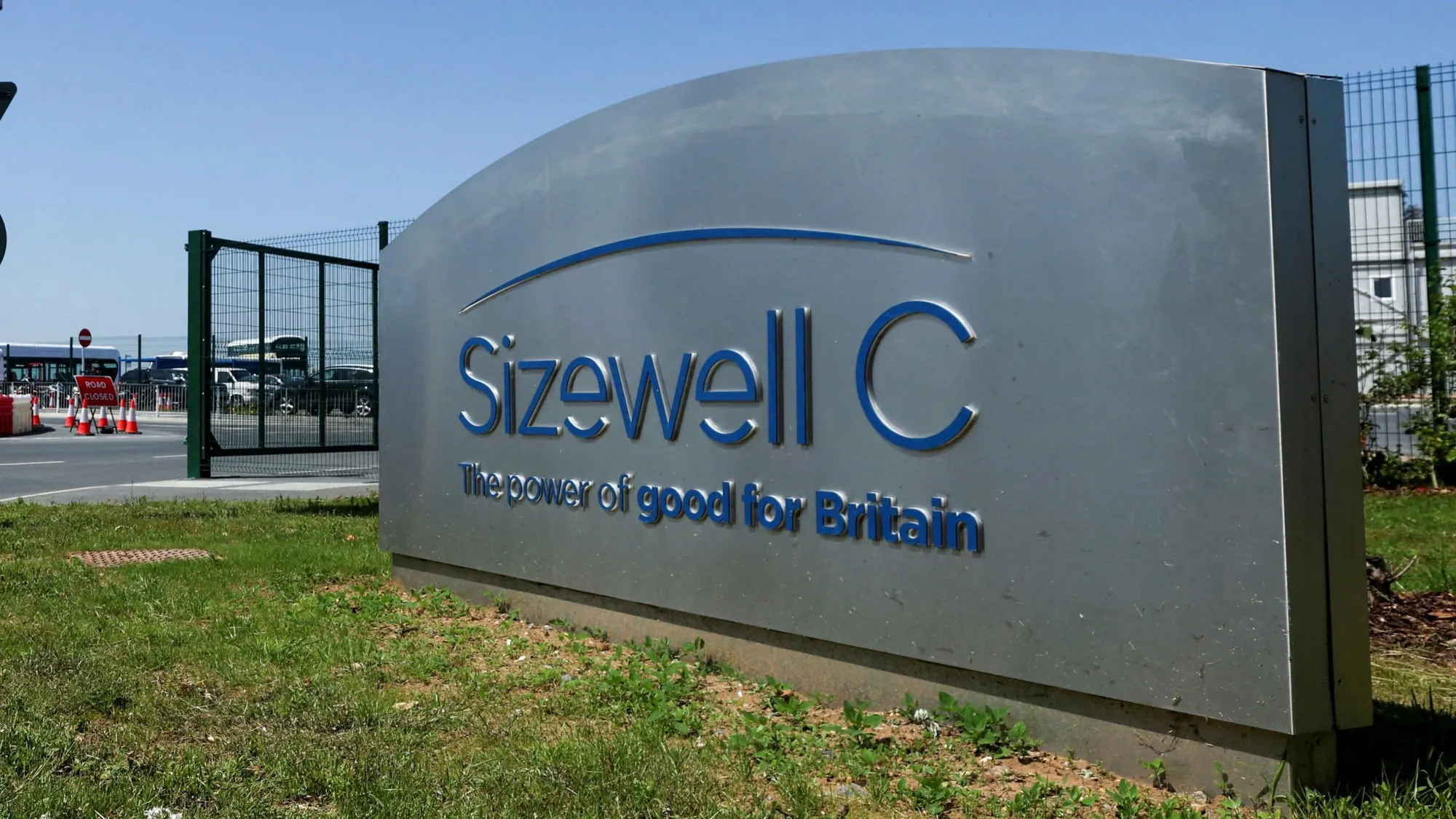 Sizewell C site entrance sign
