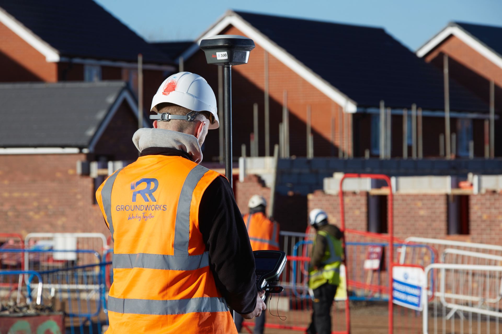 Site operative at the Bovis Homes Redhill Way development in Telford