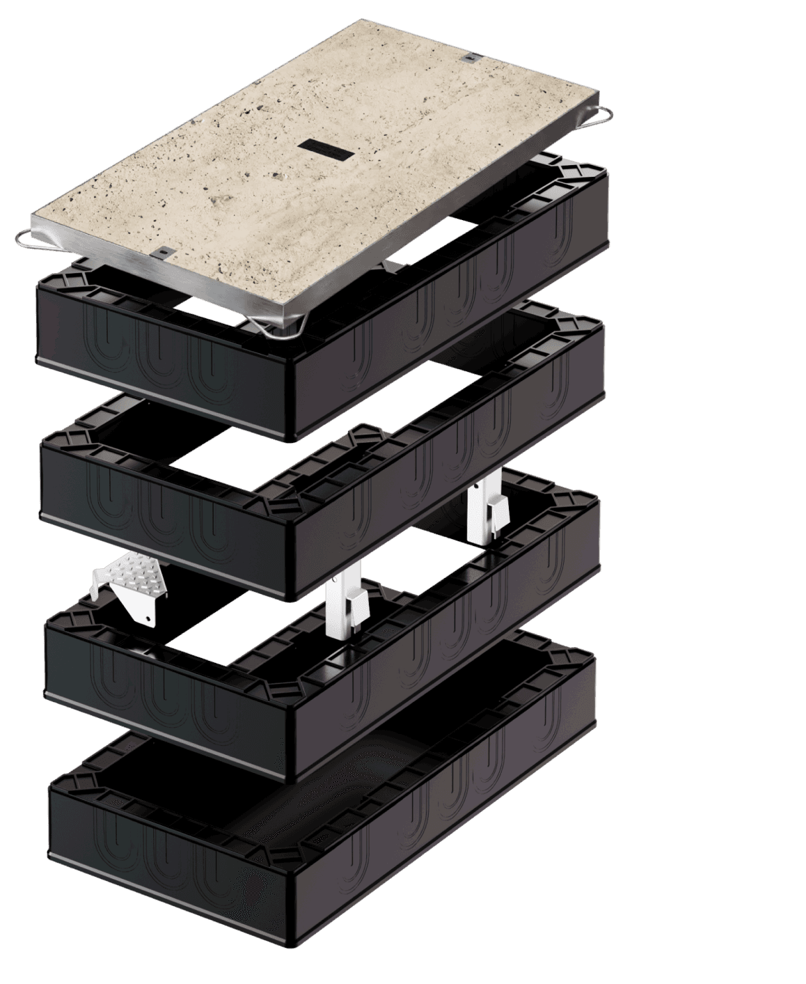 CommsBOX® chamber rings with concrete infill cover