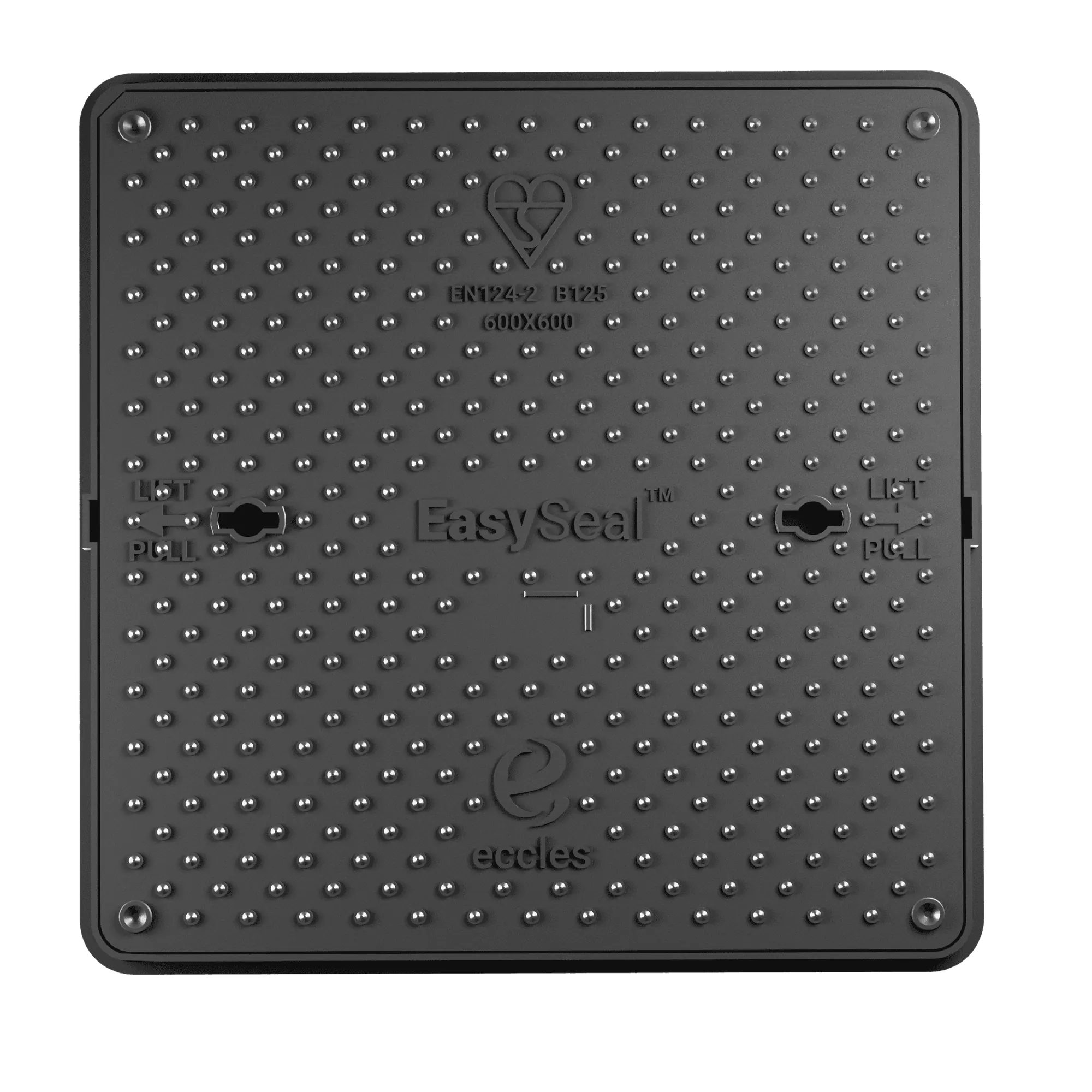 B125 solid-top ductile iron access cover and frame