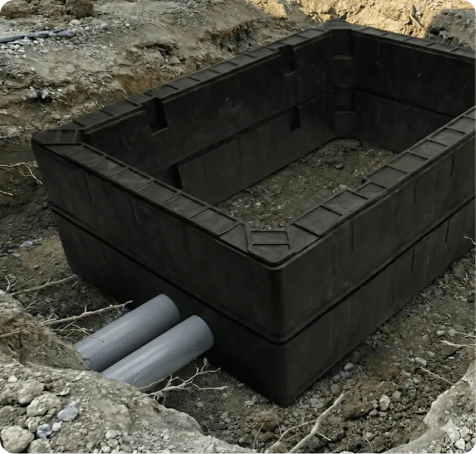 Twin-wall cable access chamber