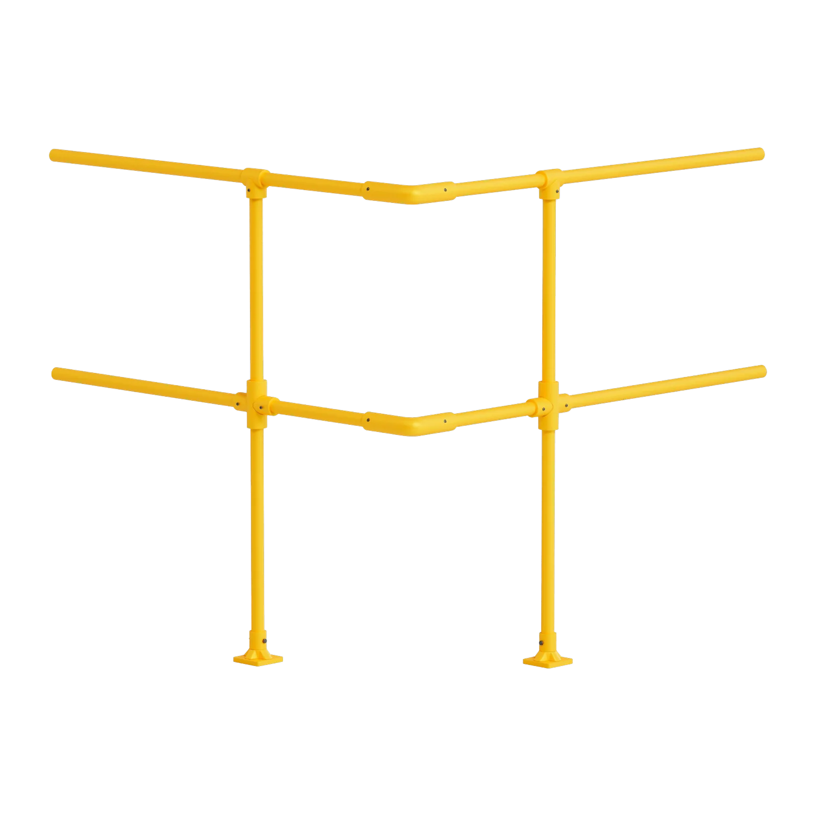 GRP manhole handrail assembly in yellow